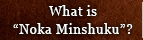 What is “Noka Minshuku”?