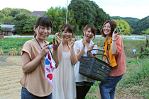里舍 野菜の収穫